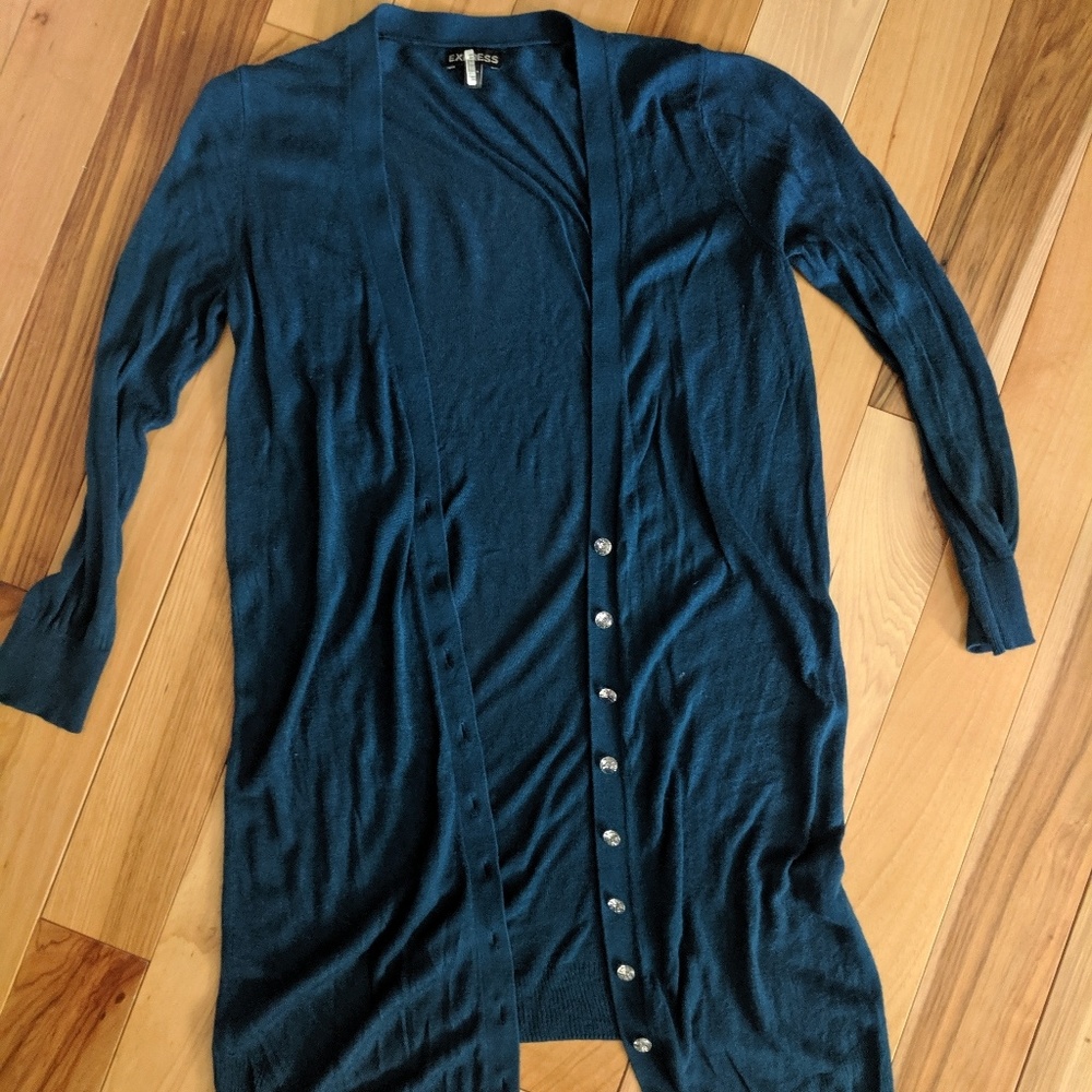 Blue cardigan